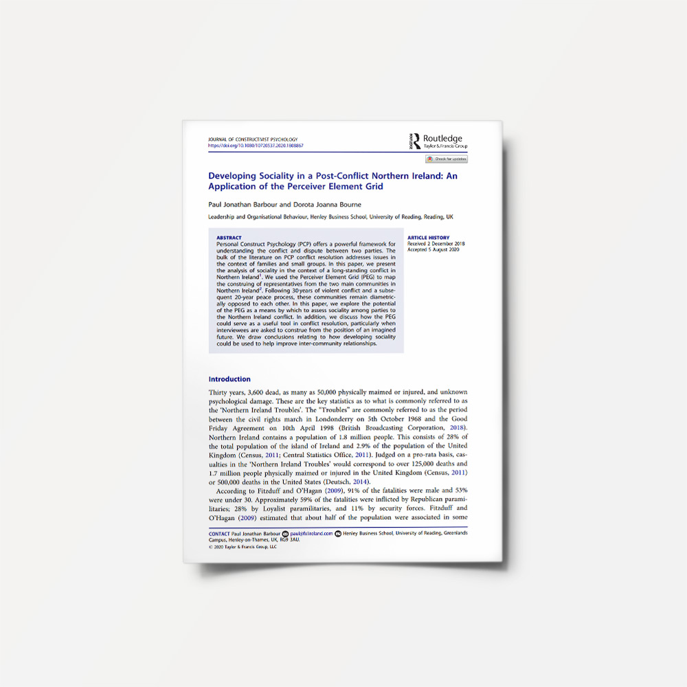 Conflict Resolution peer reviewed paper